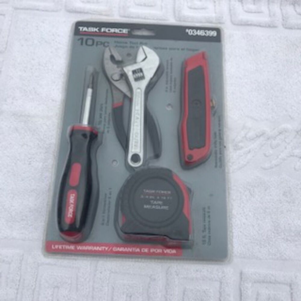 Tool Set . 10 Piece Assorted Hand Tools ........ Task Force . {2} Package Bundle - Picture 6 of 6